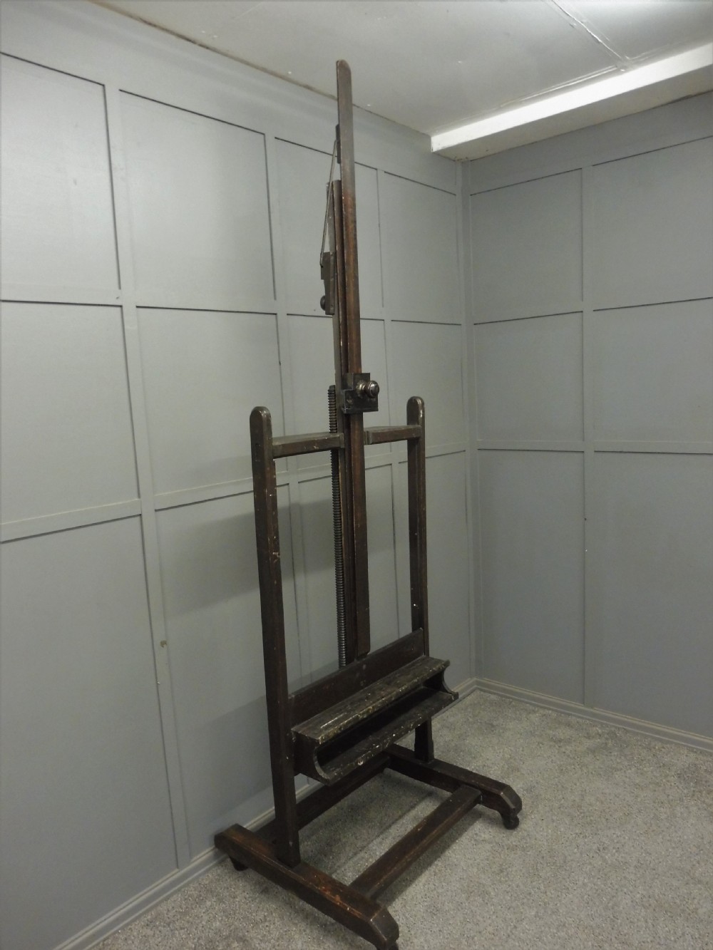 LARGE VICTORIAN PROFESSIONAL ARTISTS STUDIO EASEL View III