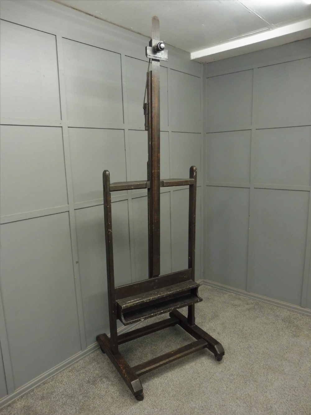 LARGE VICTORIAN PROFESSIONAL ARTISTS STUDIO EASEL View XV