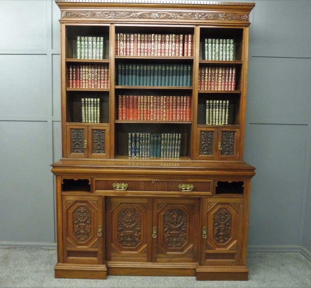 GOOD 19TH CENTURY WALNUT BOOKCASE  View II