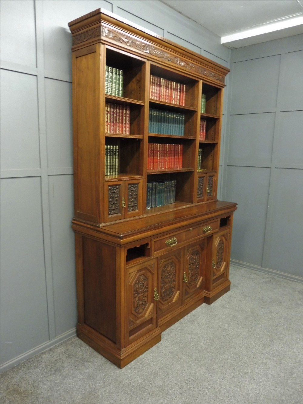 GOOD 19TH CENTURY WALNUT BOOKCASE  View III