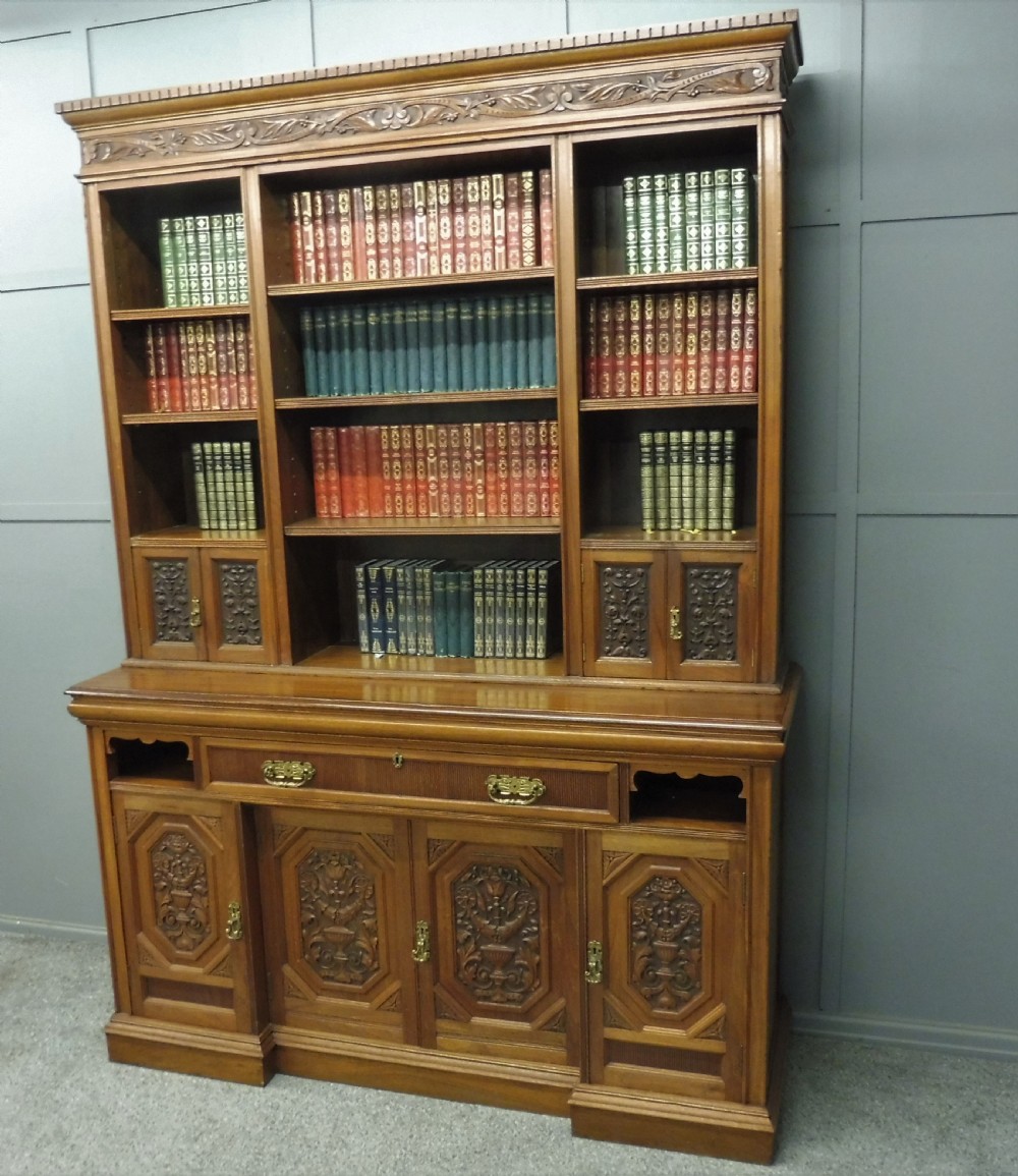 GOOD 19TH CENTURY WALNUT BOOKCASE  View IV