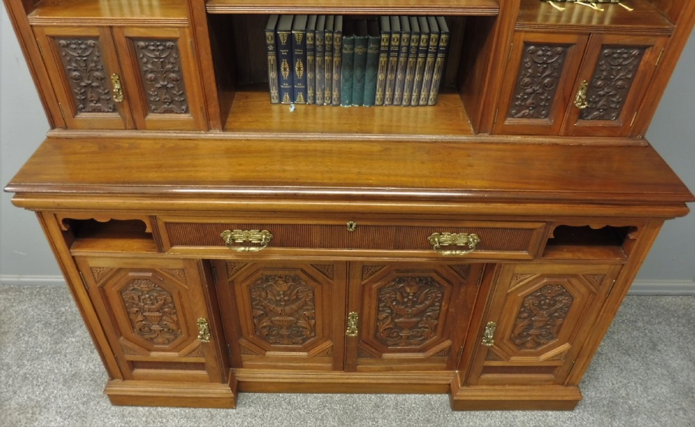 GOOD 19TH CENTURY WALNUT BOOKCASE  View VII