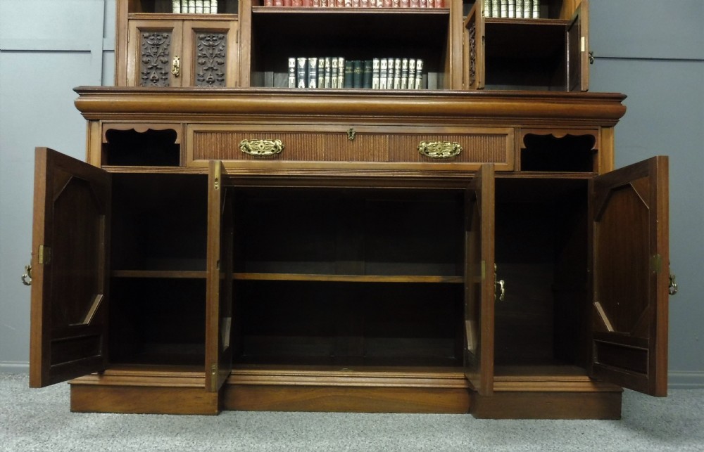 GOOD 19TH CENTURY WALNUT BOOKCASE  View IX