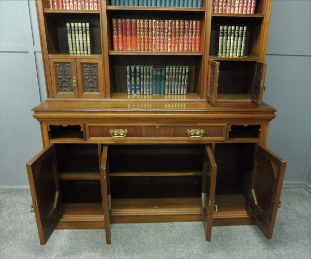 GOOD 19TH CENTURY WALNUT BOOKCASE  View X