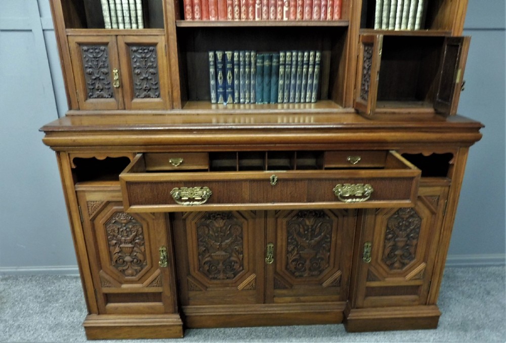 GOOD 19TH CENTURY WALNUT BOOKCASE  View XI