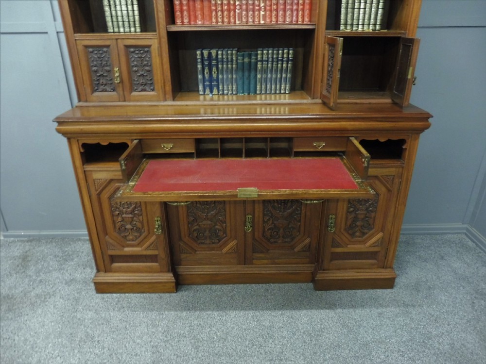 GOOD 19TH CENTURY WALNUT BOOKCASE  View XII