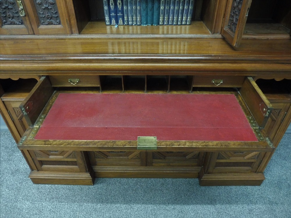 GOOD 19TH CENTURY WALNUT BOOKCASE  View XIII