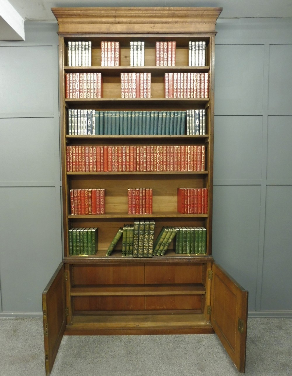 TALL EDWARDIAN OAK BOOKCASE View VI