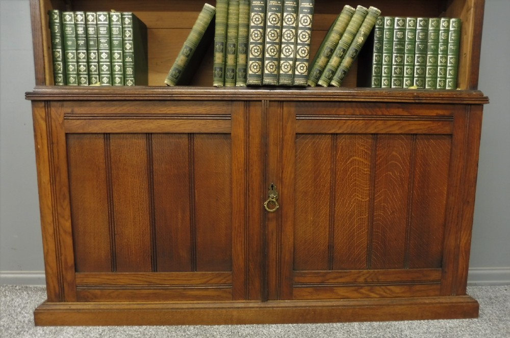 TALL EDWARDIAN OAK BOOKCASE View VIII