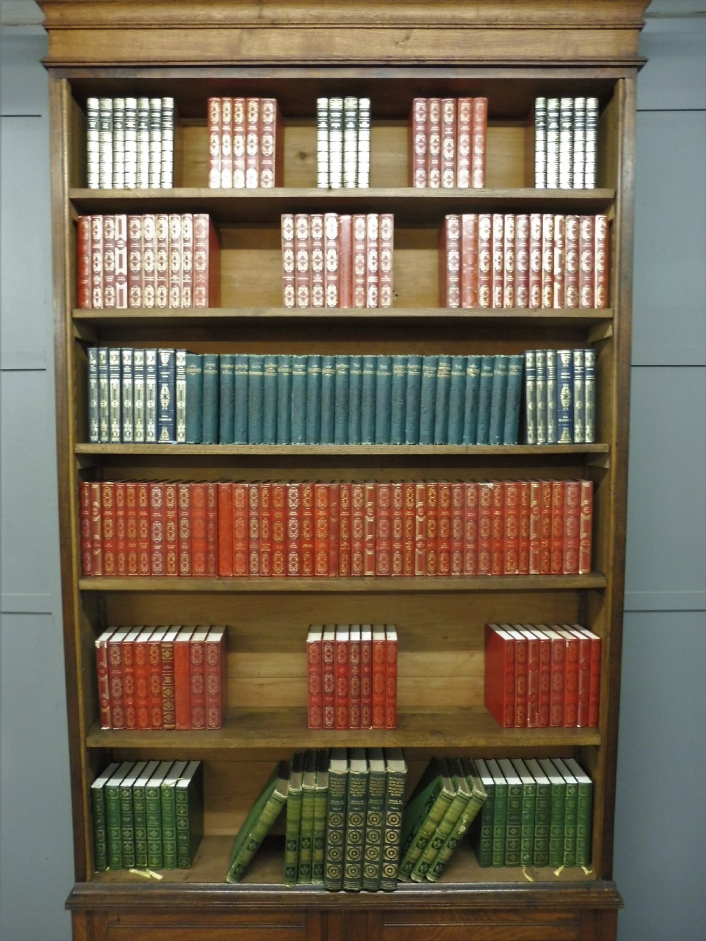 TALL EDWARDIAN OAK BOOKCASE View IX