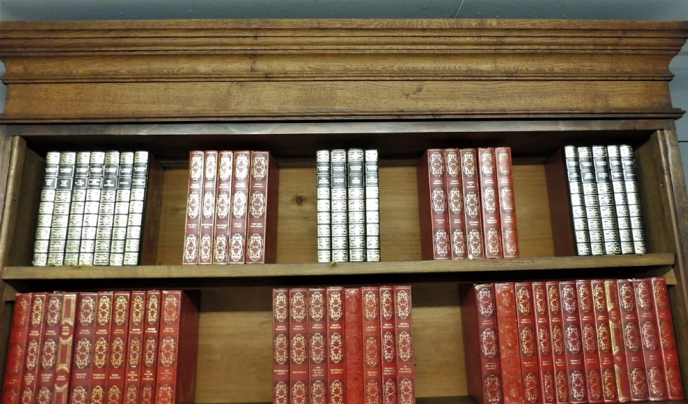 TALL EDWARDIAN OAK BOOKCASE View X