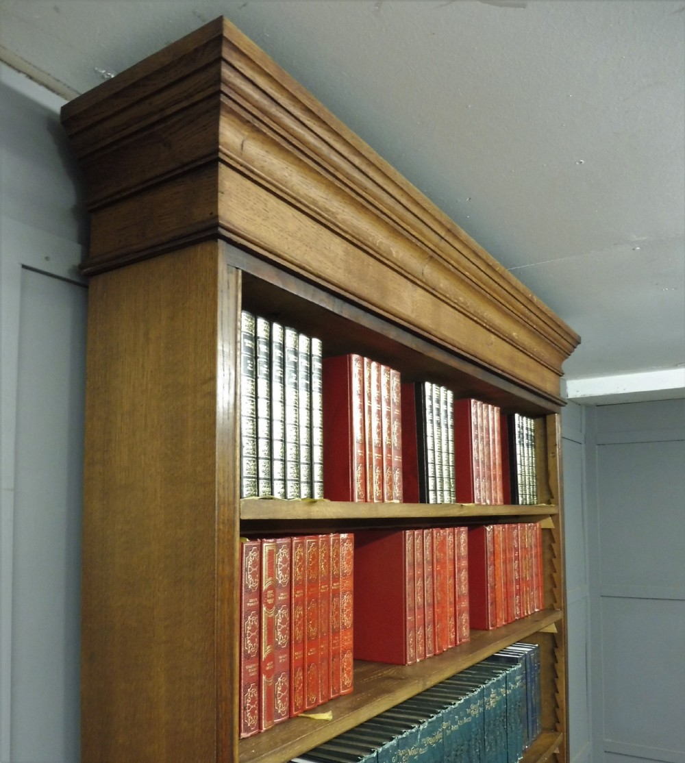 TALL EDWARDIAN OAK BOOKCASE View XI