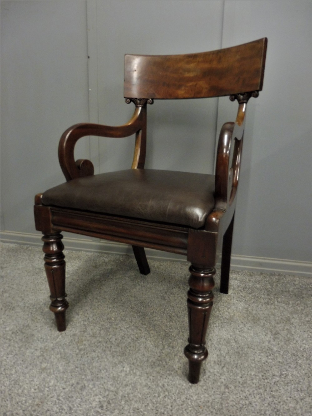 EARLY 19TH CENTURY REGENCY DESK CHAIR View II