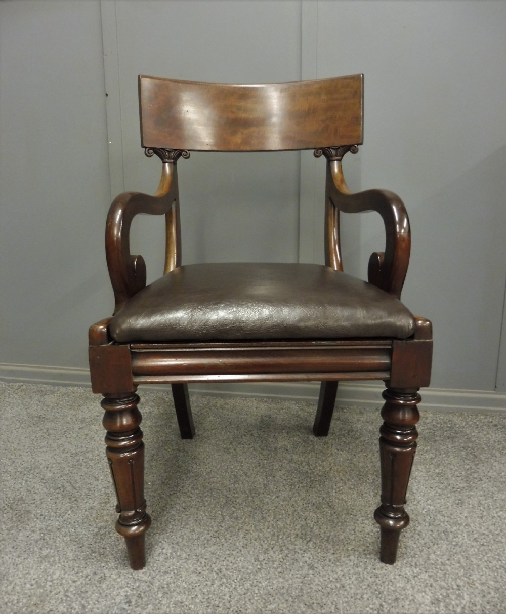 EARLY 19TH CENTURY REGENCY DESK CHAIR View III