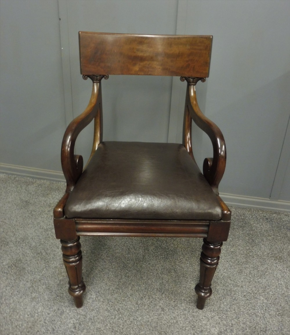 EARLY 19TH CENTURY REGENCY DESK CHAIR View IV