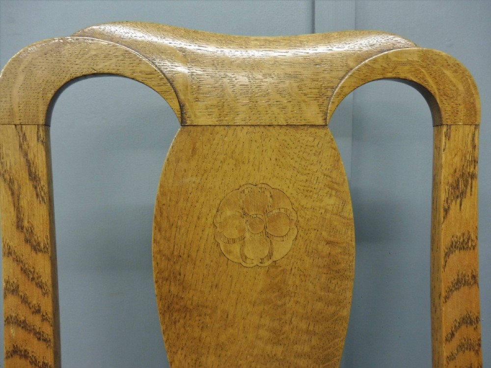 SUPERB QUALITY SET OF 6 GOLDEN OAK DINING CHAIRS View XII