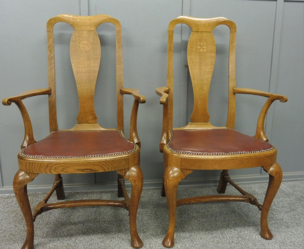 SUPERB QUALITY SET OF 6 GOLDEN OAK DINING CHAIRS View XIII