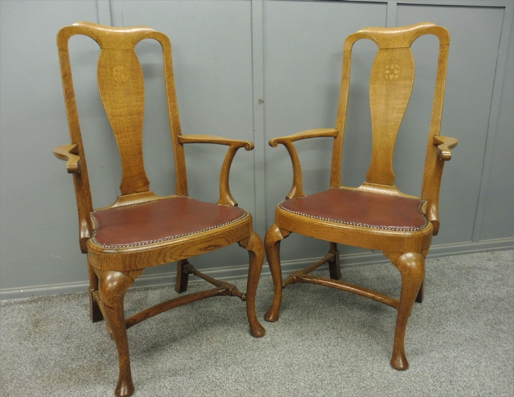 SUPERB QUALITY SET OF 6 GOLDEN OAK DINING CHAIRS View XIV