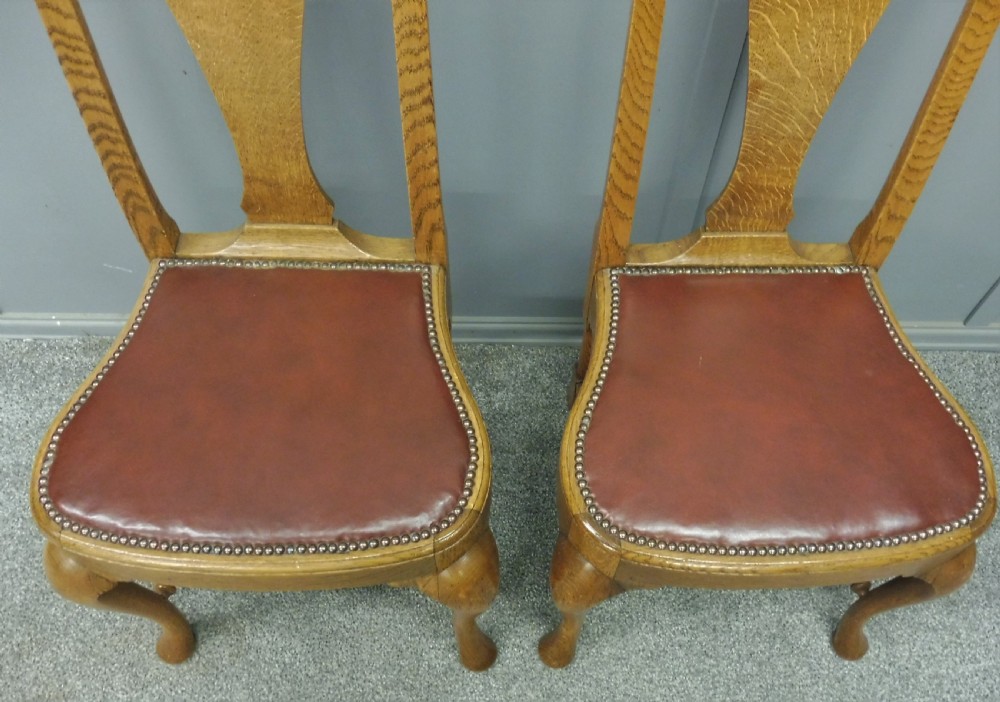 SUPERB QUALITY SET OF 6 GOLDEN OAK DINING CHAIRS View XVII