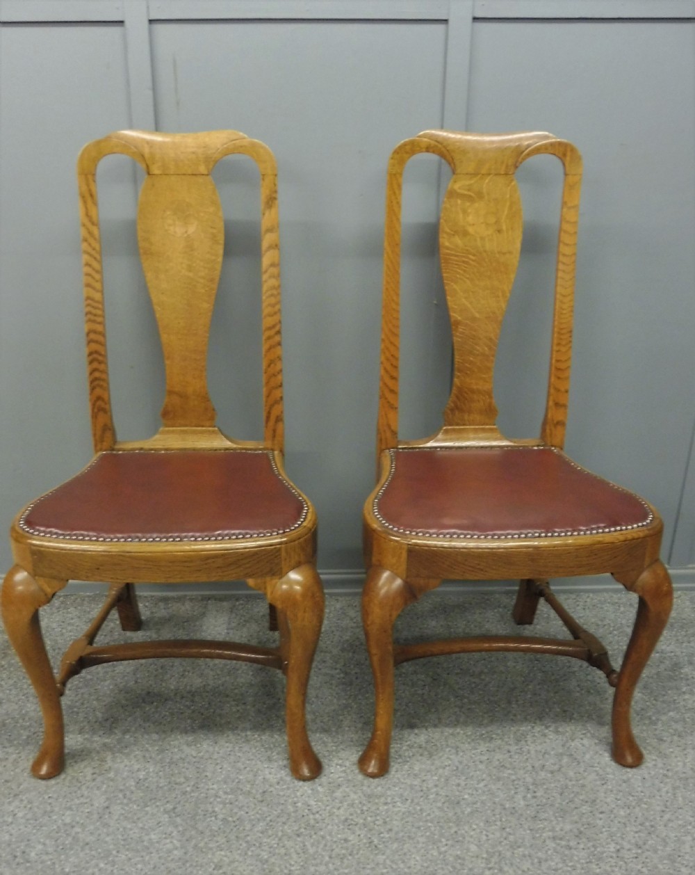 SUPERB QUALITY SET OF 6 GOLDEN OAK DINING CHAIRS View XVIII