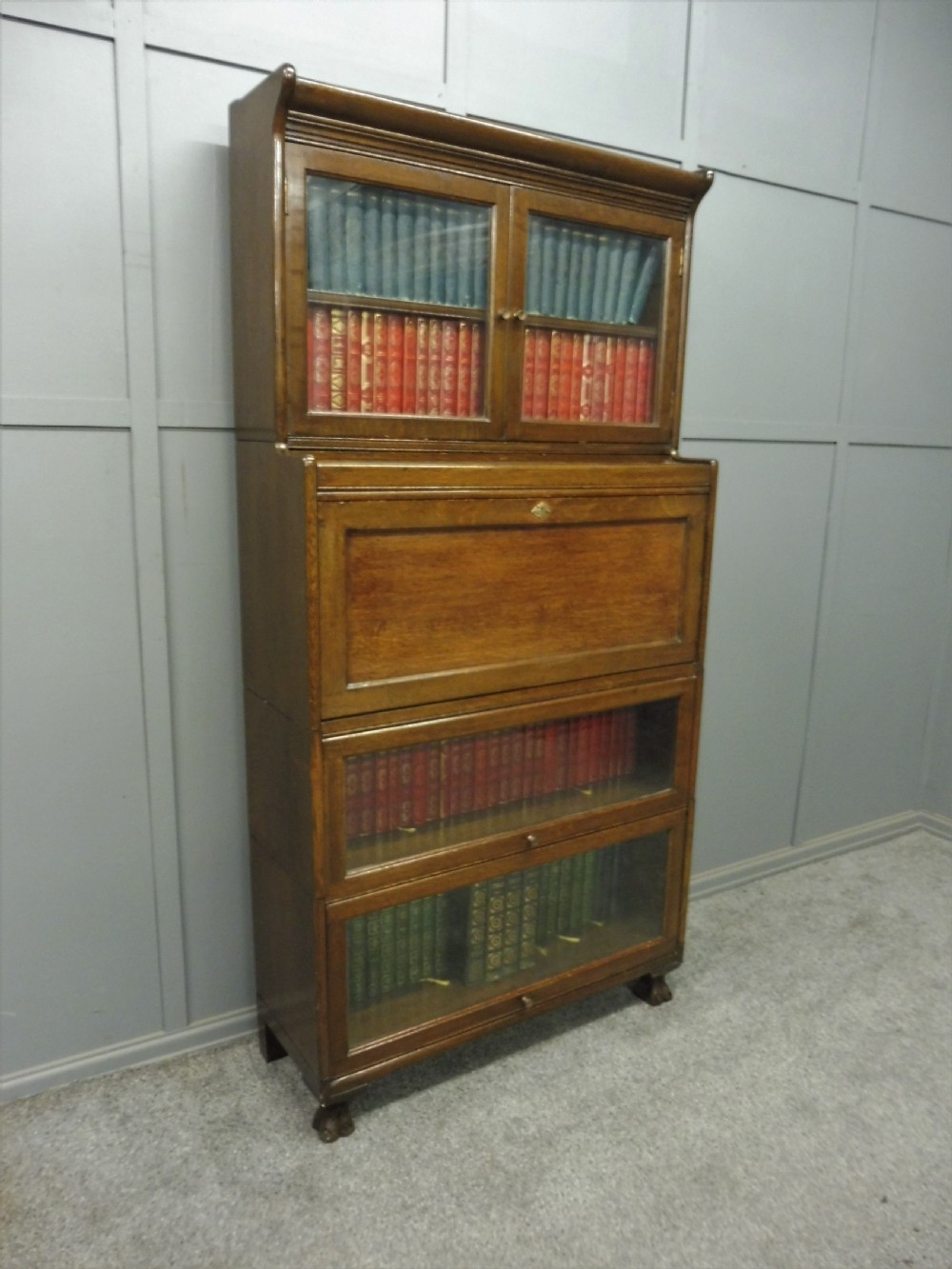 OAK LAWYERS BOOKCASE BY GUNN View II