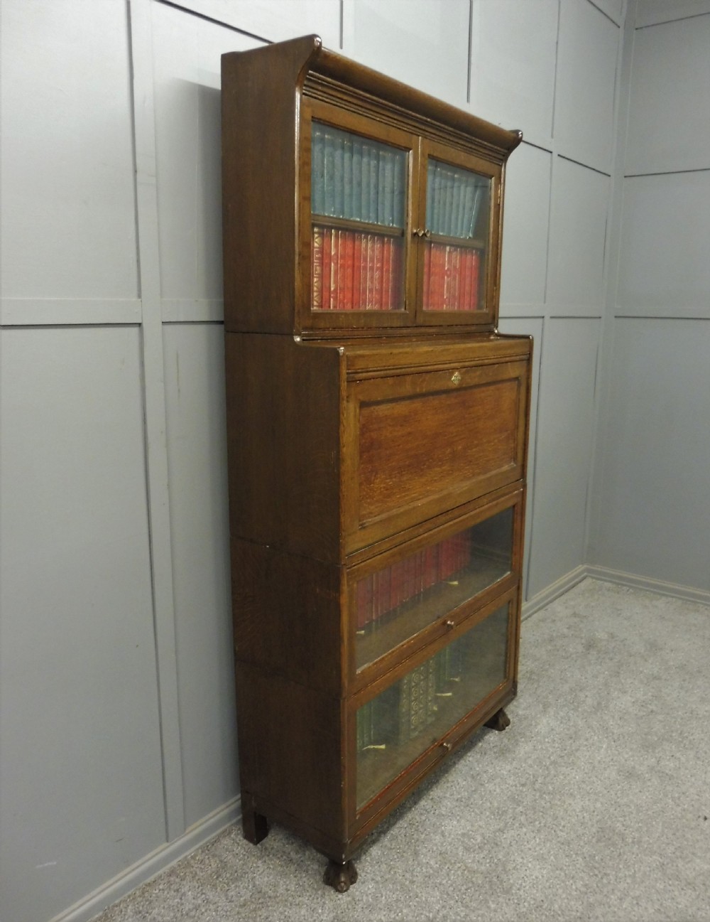 OAK LAWYERS BOOKCASE BY GUNN View III