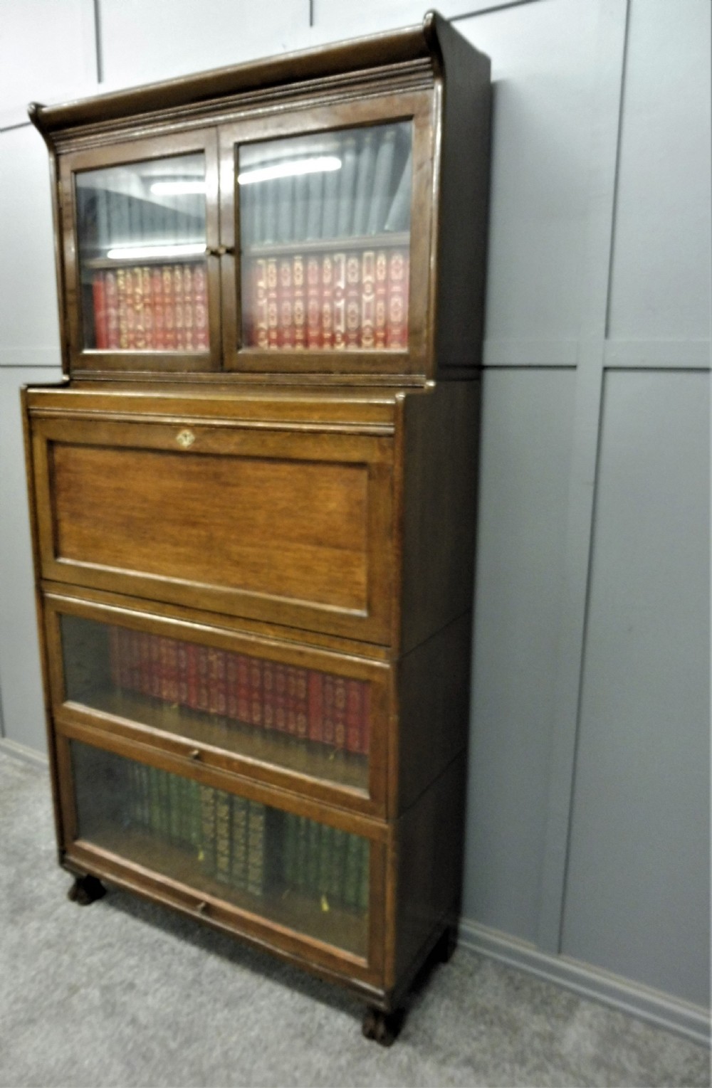 OAK LAWYERS BOOKCASE BY GUNN View IV