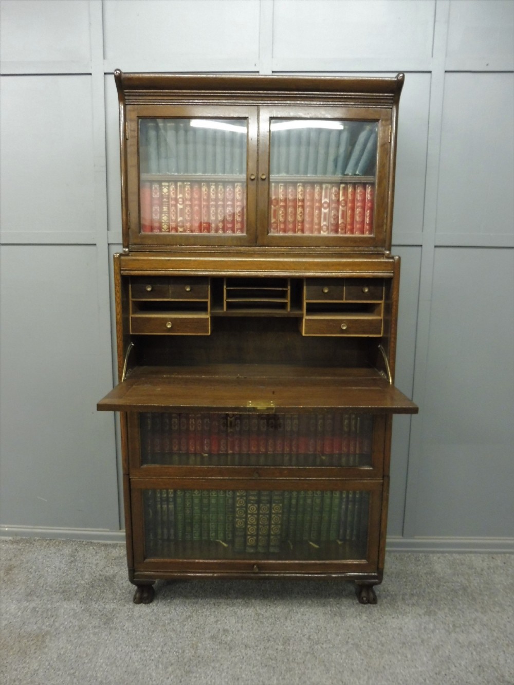 OAK LAWYERS BOOKCASE BY GUNN View V