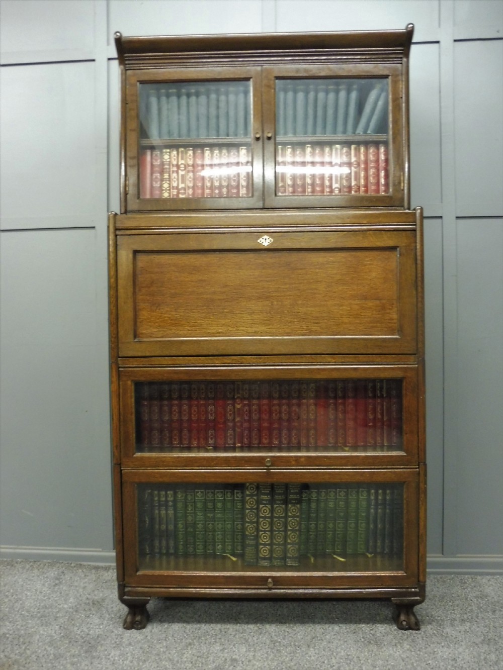 OAK LAWYERS BOOKCASE BY GUNN View IX