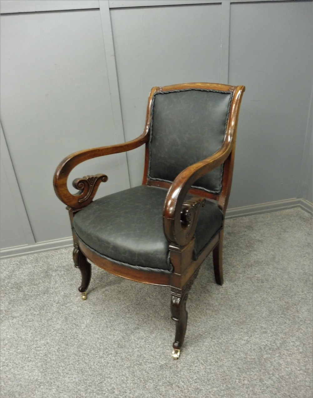 REGENCY MAHOGANY ARMCHAIR
