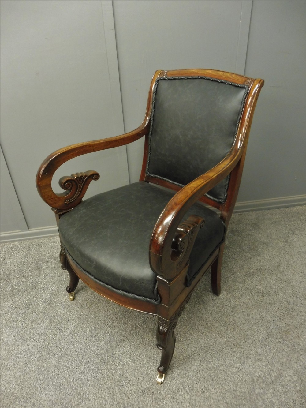 REGENCY MAHOGANY ARMCHAIR View II