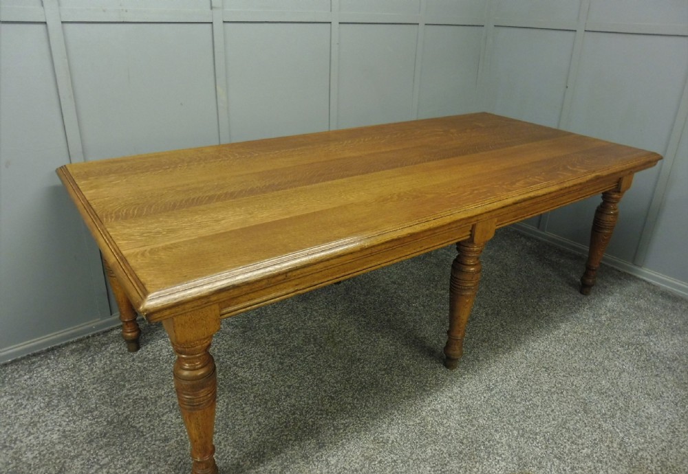 19TH CENTURY OAK SCHOOL DINING TABLE View IV