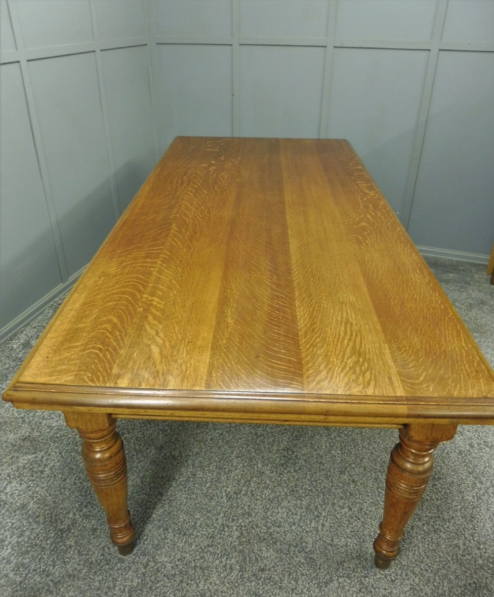 19TH CENTURY OAK SCHOOL DINING TABLE View VII