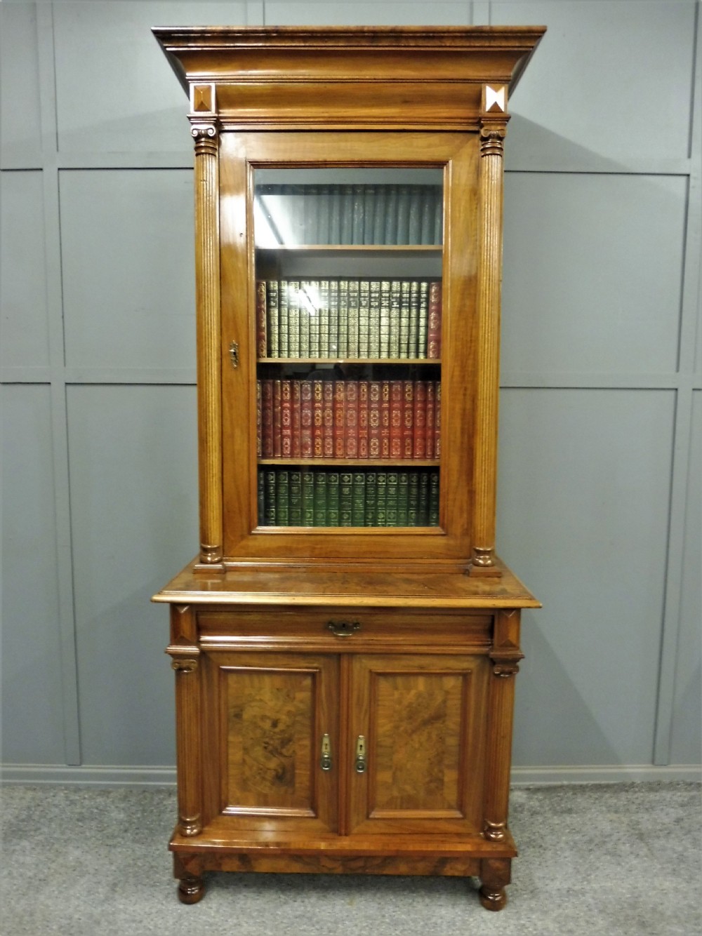 ANTIQUE FRENCH WALNUT BOOKCASE View II
