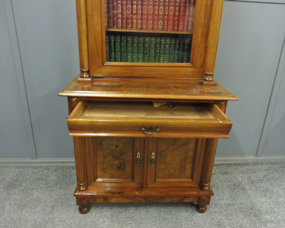 ANTIQUE FRENCH WALNUT BOOKCASE View X