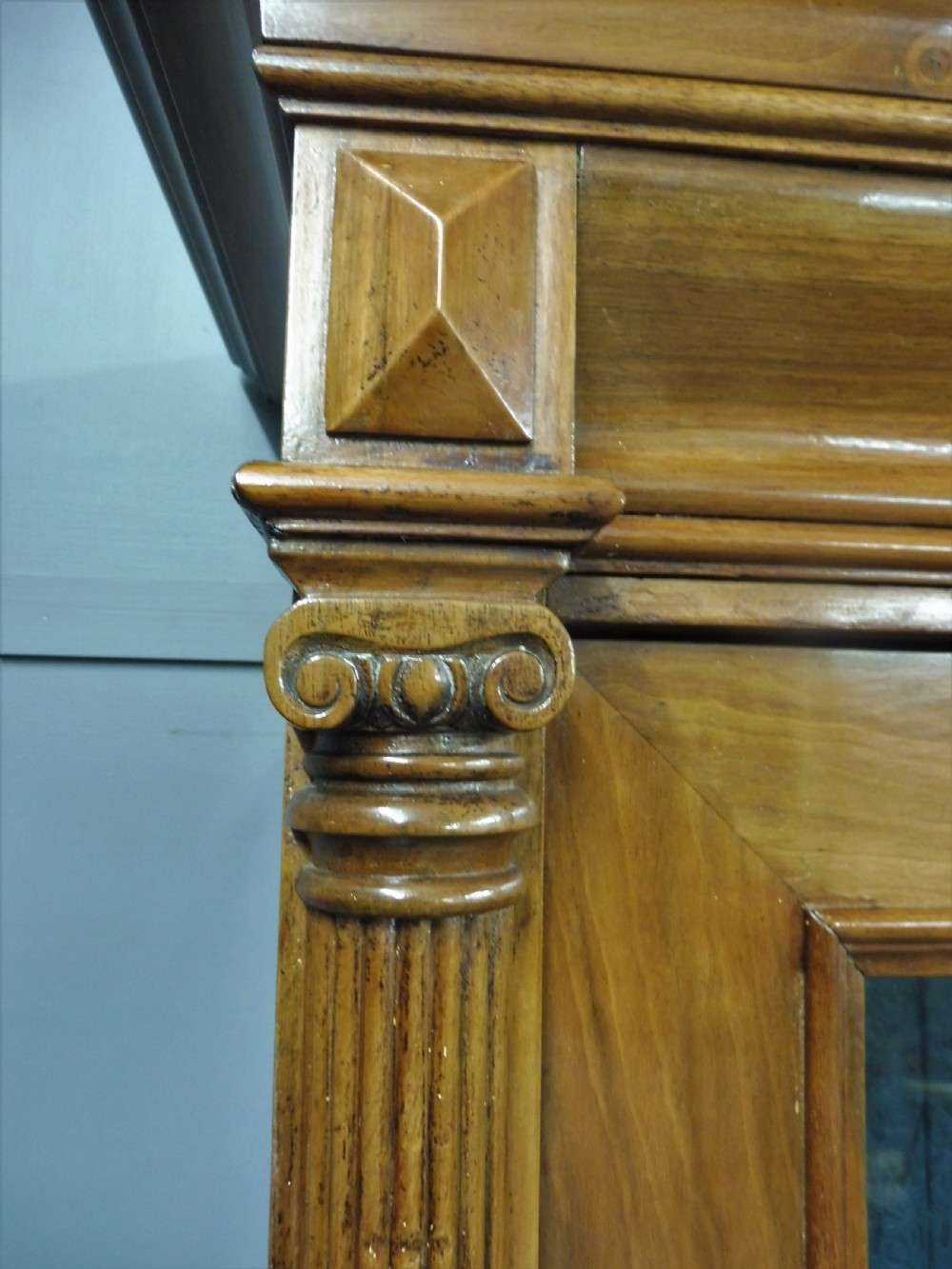 ANTIQUE FRENCH WALNUT BOOKCASE View XII
