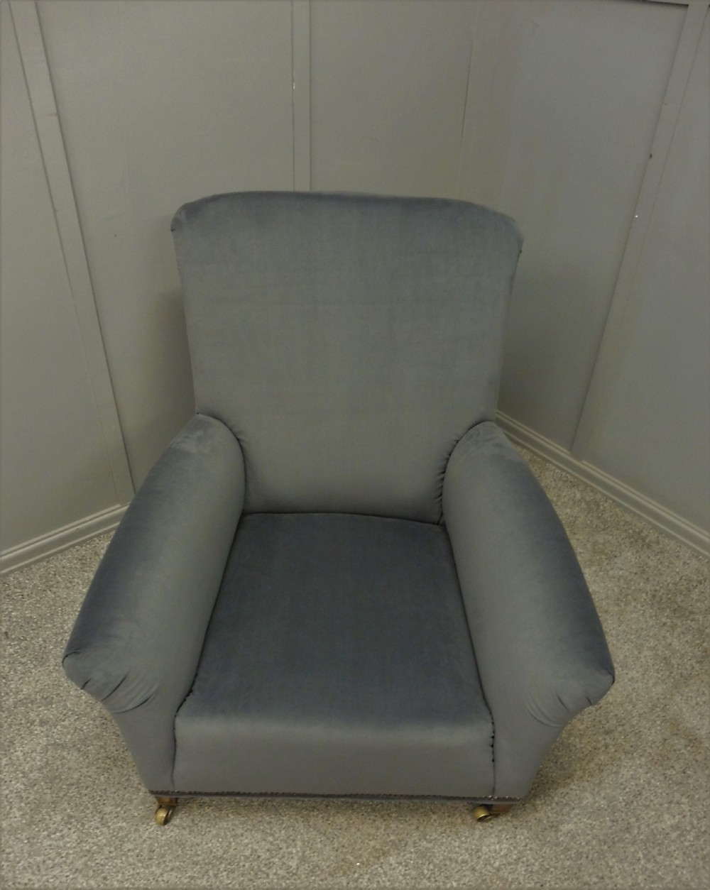NEWLY UPHOLSTERED HOWARD STYLE ARMCHAIR View II