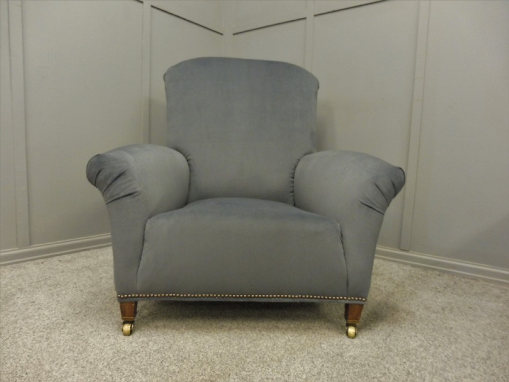 NEWLY UPHOLSTERED HOWARD STYLE ARMCHAIR View X
