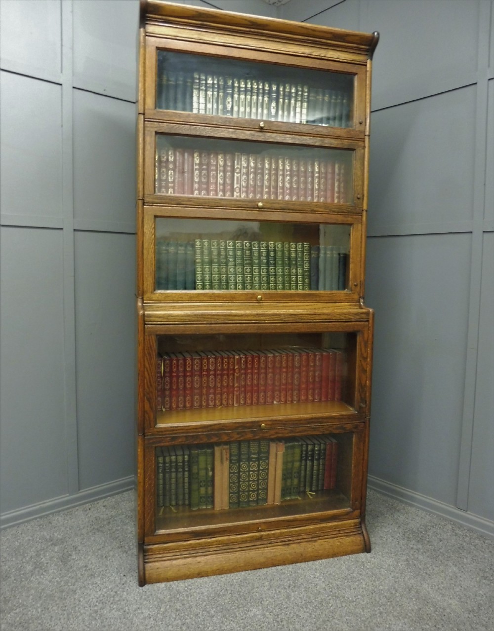 TALL EDWARDIAN GUNN LAWYERS BOOKCASE View II