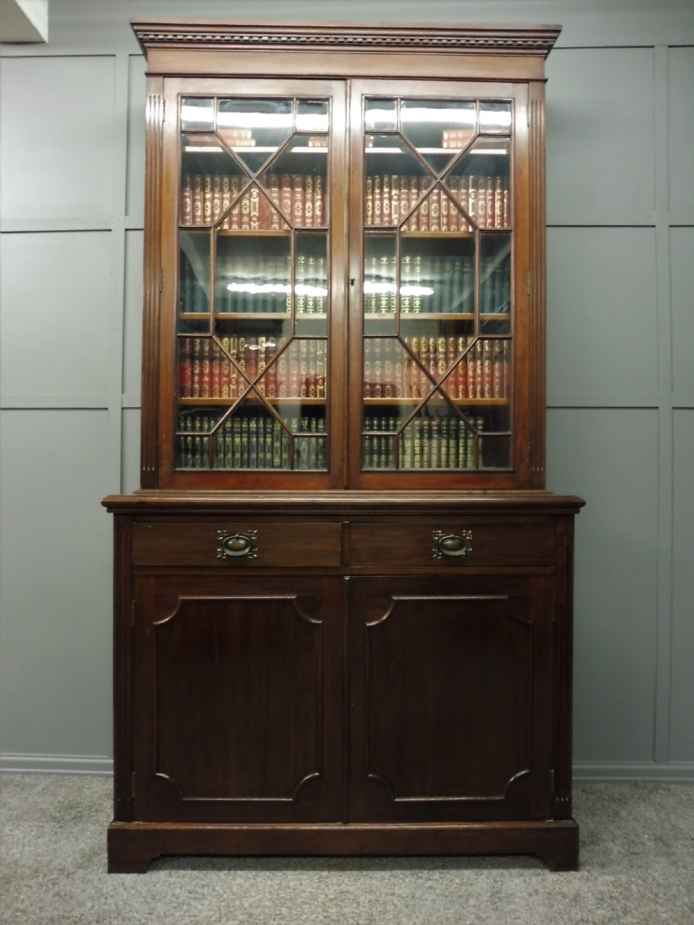 LATE 19TH CENTURY CABINET BOOKCASE View II