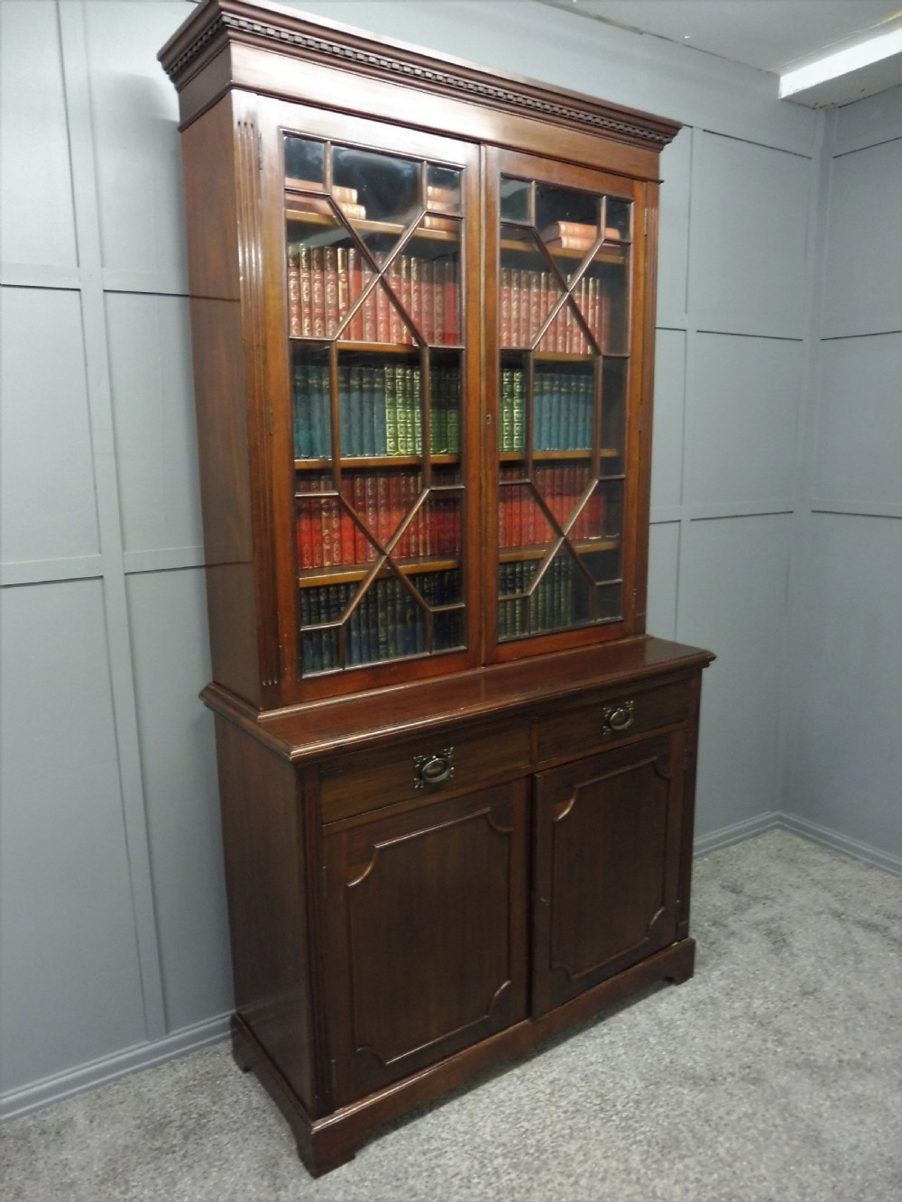 LATE 19TH CENTURY CABINET BOOKCASE View XII