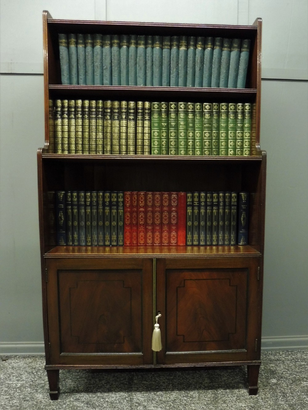 MAHOGANY WATERFALL BOOKCASE