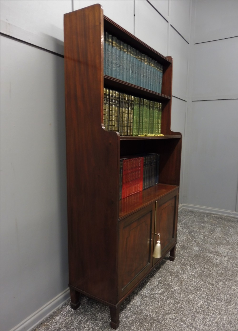 MAHOGANY WATERFALL BOOKCASE View II