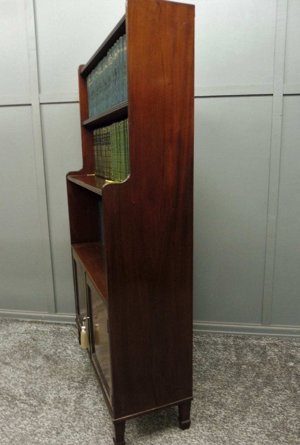 MAHOGANY WATERFALL BOOKCASE View IX