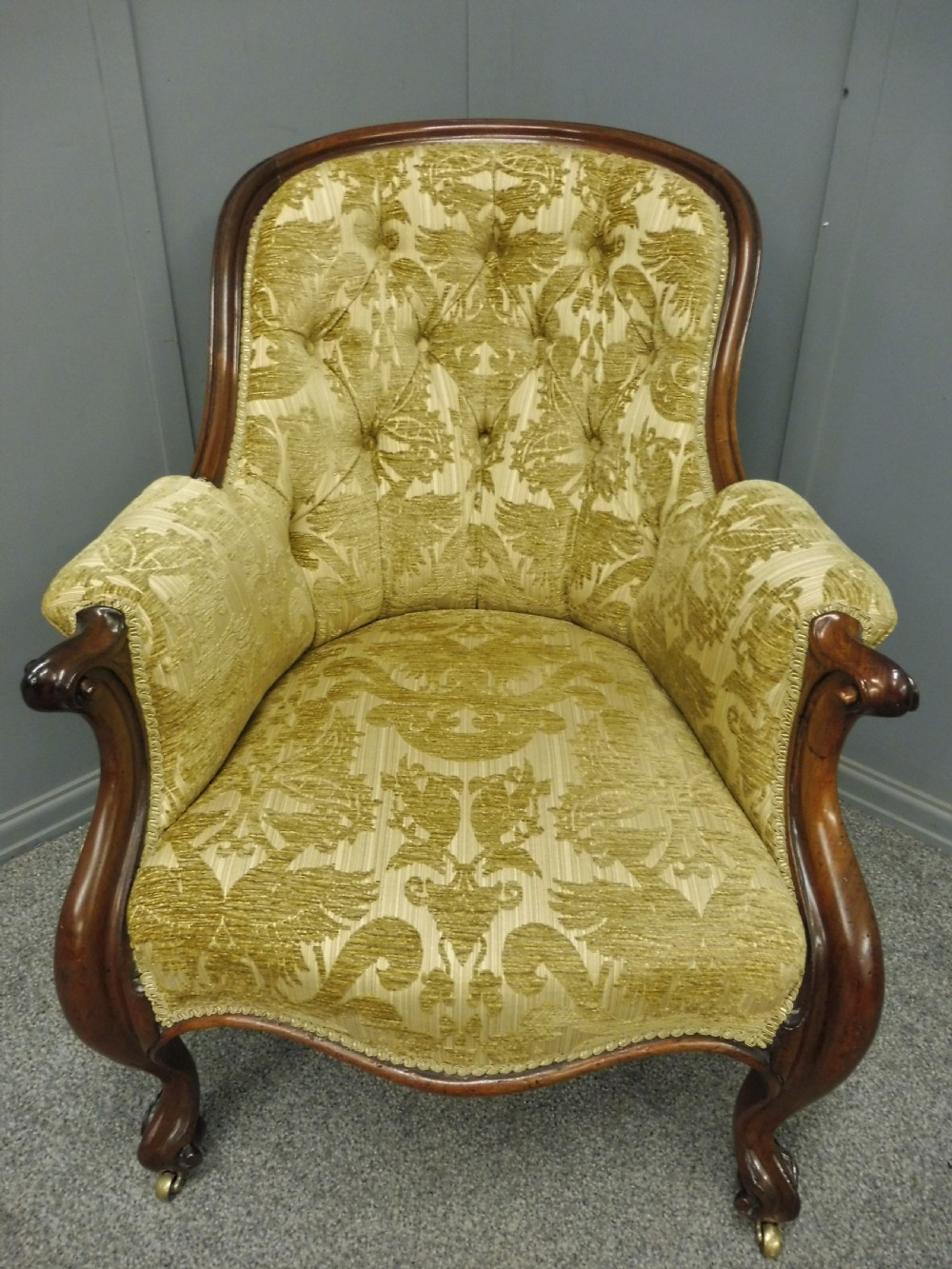 FABULOUS MID VICTORIAN ROSEWOOD ARMCHAIR  View V