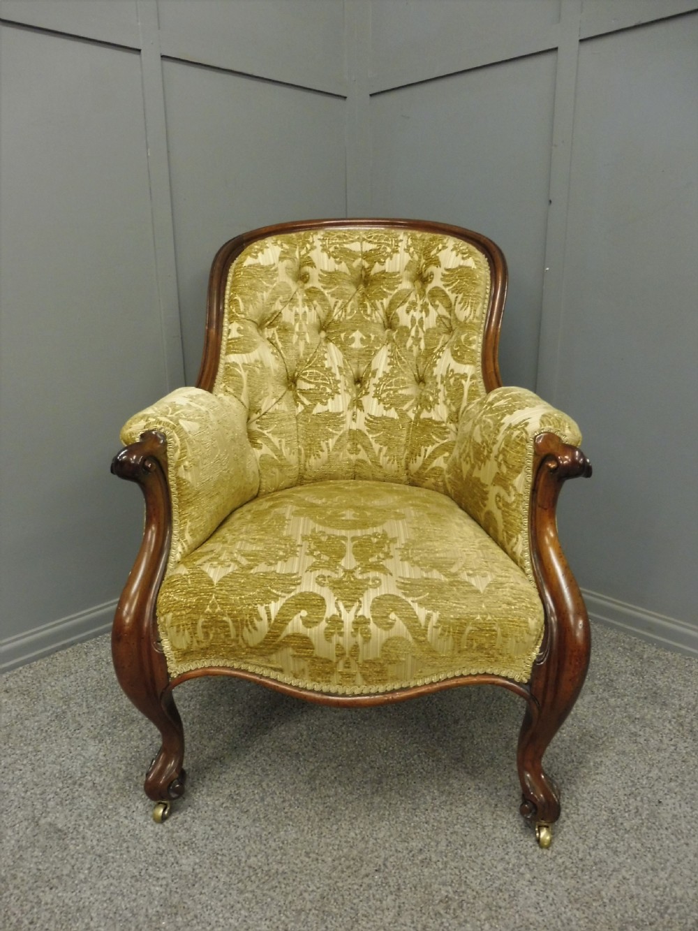 FABULOUS MID VICTORIAN ROSEWOOD ARMCHAIR  View VI
