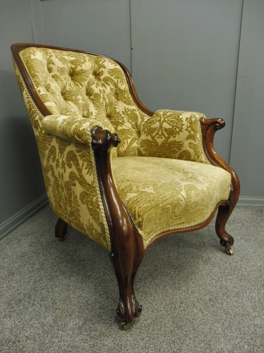 FABULOUS MID VICTORIAN ROSEWOOD ARMCHAIR  View IX