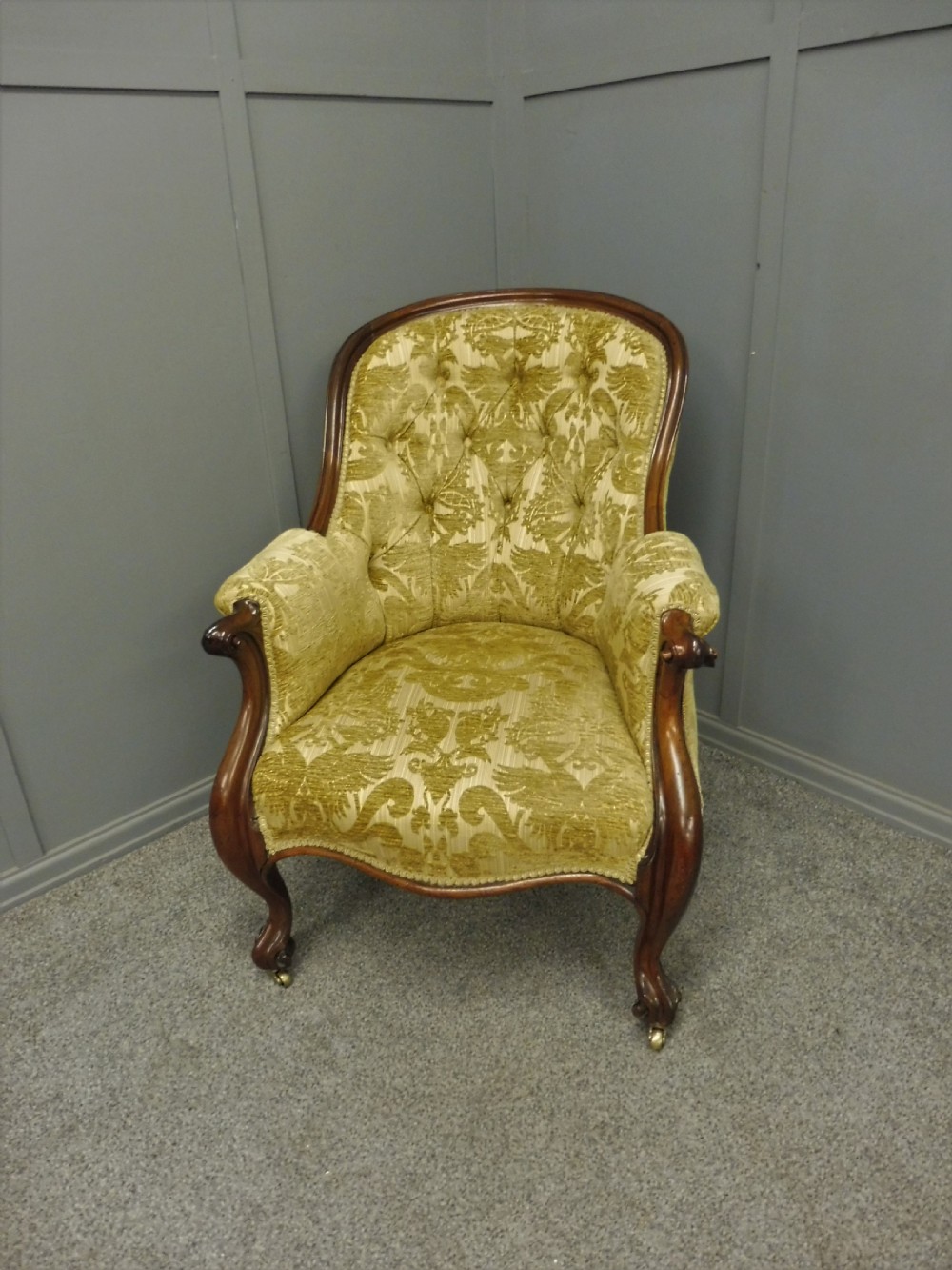 FABULOUS MID VICTORIAN ROSEWOOD ARMCHAIR  View XIV