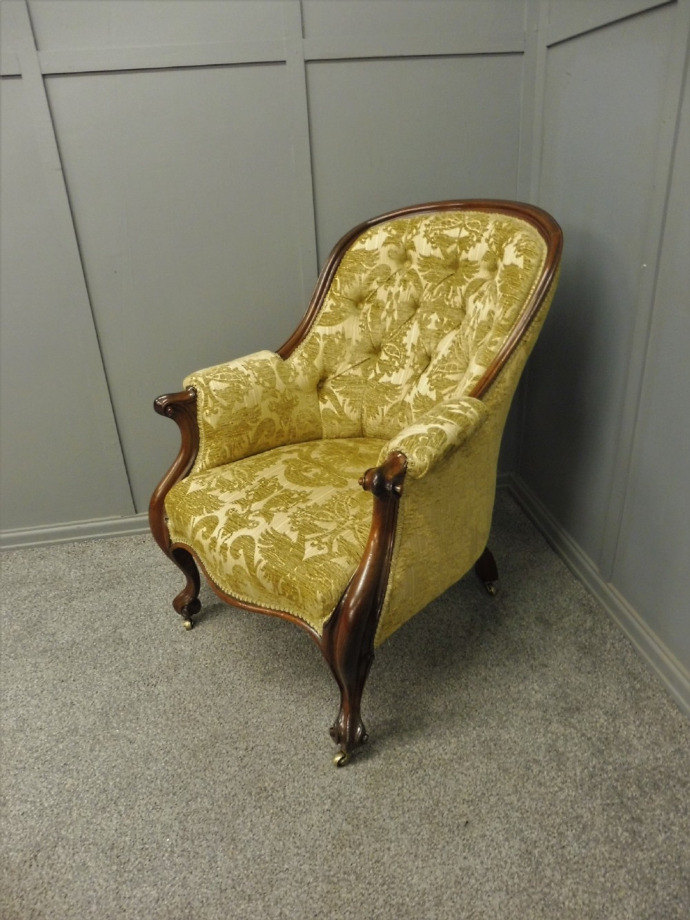 FABULOUS MID VICTORIAN ROSEWOOD ARMCHAIR  View XV