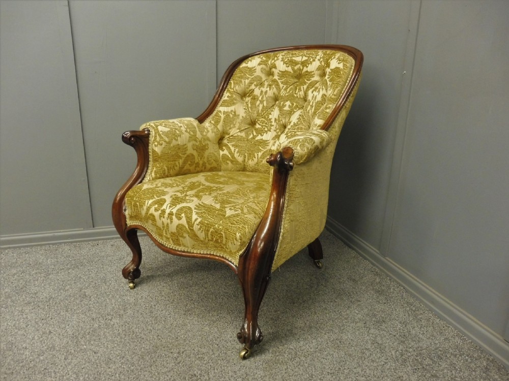 FABULOUS MID VICTORIAN ROSEWOOD ARMCHAIR  View XVI